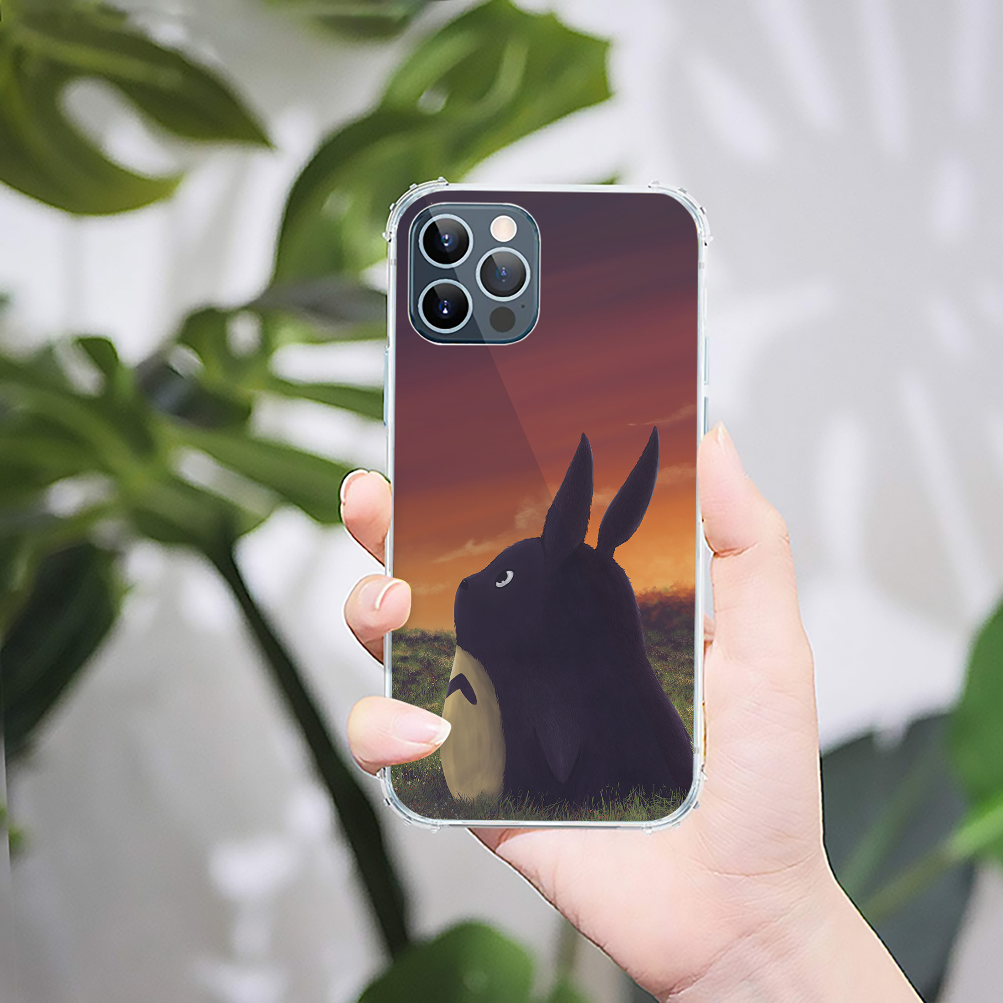 （画像用） となりのトトロ 草壁メイ 草壁サツキ My Neighbor Totoro Satsuki Kusakabe Mei Kusakabe 【iPhone 12シリーズ対応】透明スマホケース（クリアソフトケース）